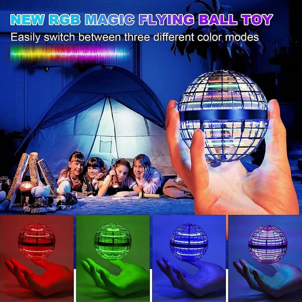 Flying Ball Boomerang Flyorb Magic Balls Fly Nova Orb Fidget Toys 360° Rotating Magic Controller (Colorful)
